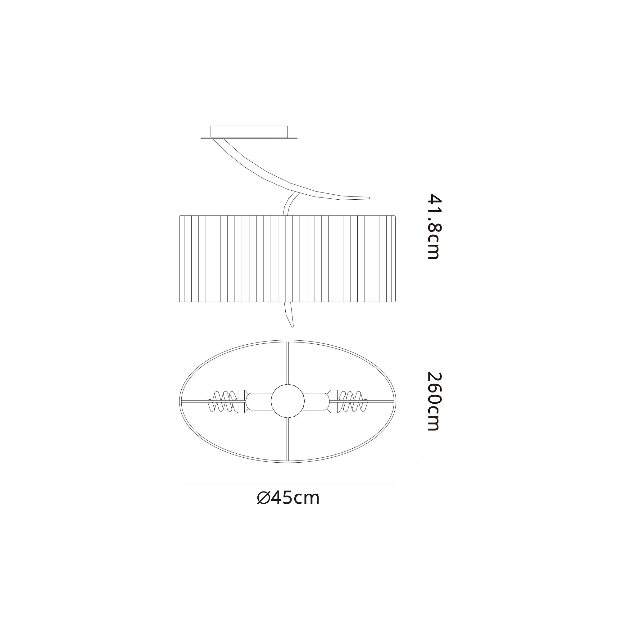 Eve Polished Chrome-Spain White Ceiling Lights Mantra Semi Flush Fittings